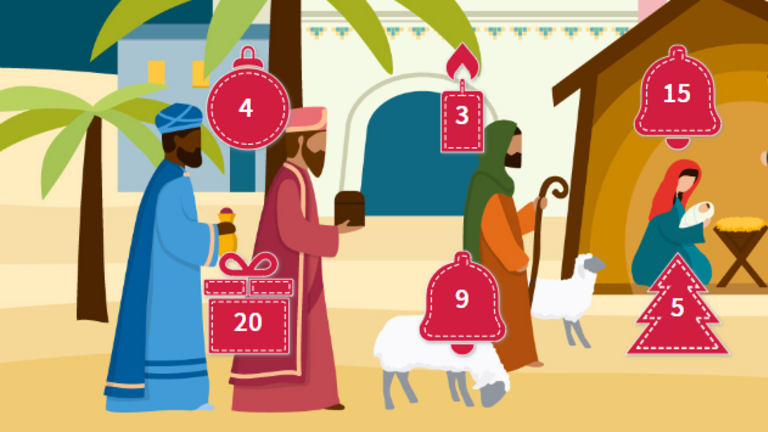 Ausschnitt vom Adventskalender Ausschnitt vom Adventskalender